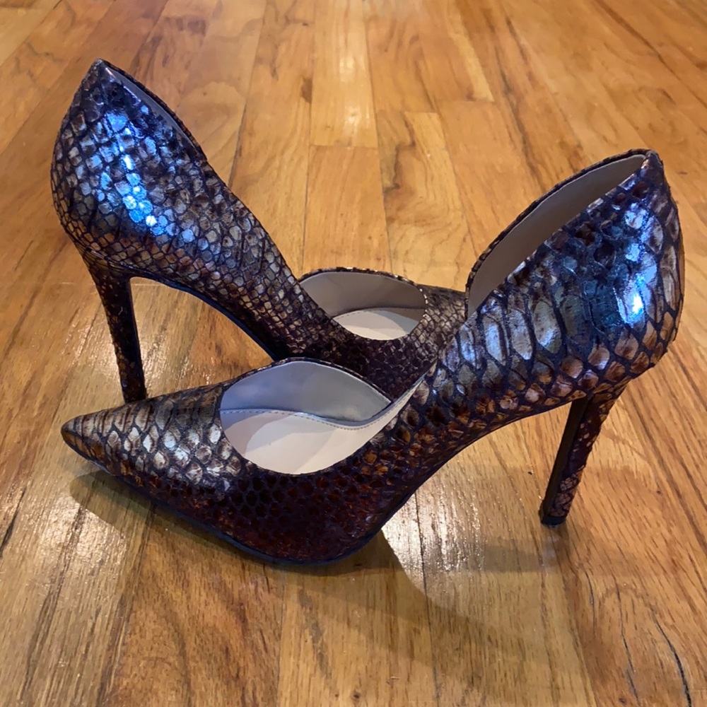 Jessica Simpson Faux Python Snake Skin Heels 9